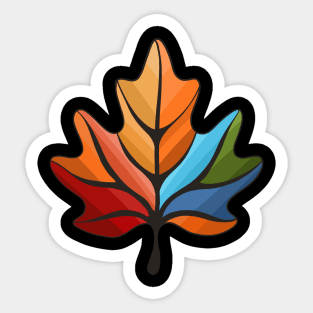 Thanksgiving Leaf Illutration Christmas Men Women Sticker